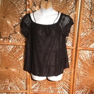 Ma Cherie Women Maternity Blouse Black Size Large